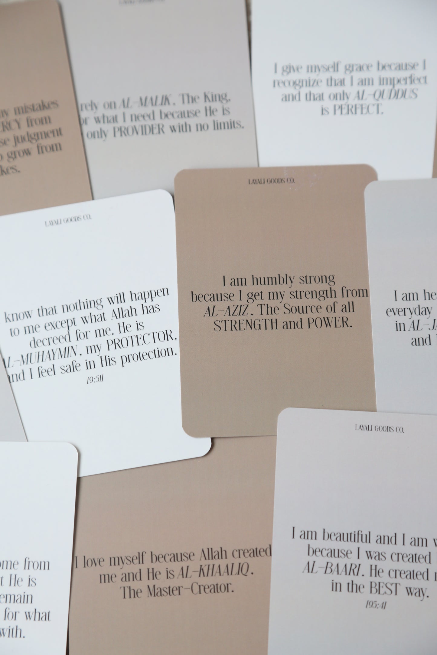 99 Names of Allah Affirmation Cards